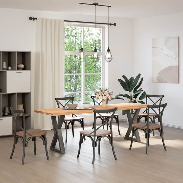 vidaXL Esstisch Beine 2 Stk. Anthrazit 50x(72-73,3) cm Stahl