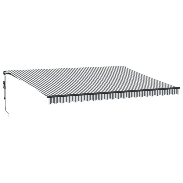 vidaXL Markise Automatisch Anthrazit und Wei&szlig; 500x350 cm