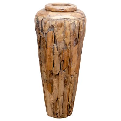 vidaXL Deko-Vase 40 x 80 cm Massivholz Teak