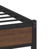 vidaXL Metallbett ohne Matratze Braun Eichen-Optik 120x200 cm