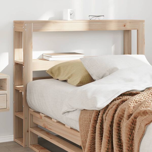 vidaXL Kopfteil mit Ablagen 90 cm Massivholz Kiefer