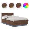 vidaXL Bettrahmen Braun Eichen-Optik 135 x 190 cm Holzwerkstoff