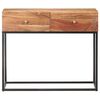 vidaXL Konsolentisch 90x35x75 cm Raues Akazienholz