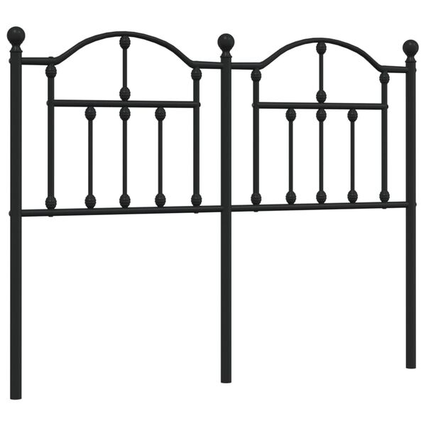 vidaXL Kopfteil Metall Schwarz 120 cm