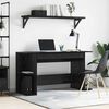 vidaXL Schreibtisch mit Regal Schwarz Eichen-Optik 140 x 50 x 75 cm