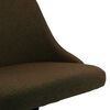 vidaXL Esszimmerst&uuml;hle 2 Stk. Drehbar Dunkelbraun Stoff