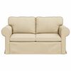 vidaXL Sofa 120cm Creme Metall