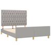 vidaXL Bettgestell ohne Matratze Hellgrau 140x200 cm Stoff
