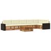 vidaXL Outdoor-Sofagarnitur 7 stk. Natur und Creme Polyester