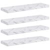 vidaXL Wandregal 4 stk. Wei&szlig; Marmor 80 x 23,5 x 3,8 cm Holzwerkstoff