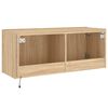 vidaXL TV-Wandschrank mit LED-Leuchten Sonoma-Eiche 100x35x41 cm