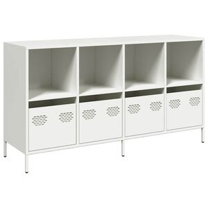 vidaXL Sideboard Wei&szlig; 135x39x73,5 cm Kaltgewalzter Stahl