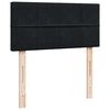 vidaXL Ottoman-Bett mit Matratze Schwarz 90x190 cm Samt