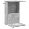 vidaXL Beistelltisch Mit Rad Betongrau 40 x 35 x 60 cm Holzwerkstoff
