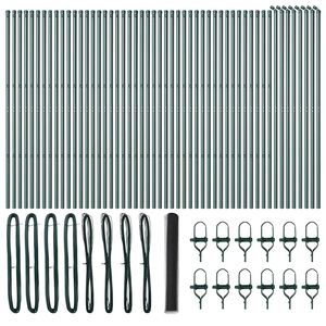vidaXL Bodenmontierter Sechseckzaun 100 x 1,4 m Grau Netz
