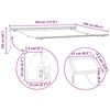 vidaXL Einziehbare Markise Rot und Wei&szlig; 350 x 250 cm Stoff
