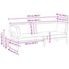 vidaXL Sofa Set mit Kissen Uni 2 pcs Anthrazit Massivholz Akazie