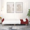 vidaXL Schlafsofa 2-Sitzer Weinrot Stoff