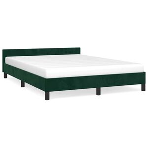 vidaXL Bettgestell ohne Matratze Dunkelgr&uuml;n 140x200 cm Samt