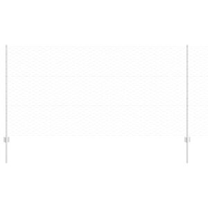 vidaXL Sechseckzaun mit Pfosten 10 x 1,2 m Verzinkter Stahl Silber