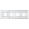vidaXL Gabionen Hochbeet Silber 170 x 50 x 80 cm Verzinkter Stahl