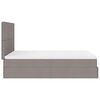 vidaXL Ottoman-Bett mit Matratze Taupe 140x200 cm Stoff