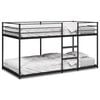 vidaXL Etagenbett ohne Matratze Schwarz 107x203 cm Stahl