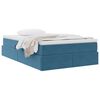 vidaXL Aufbewahrungsbett mit Matratze Blau 120 x 190 cm Samt