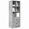 vidaXL Highboard mit Schubladen Beton Grau 45,5 x 34 x 127 cm