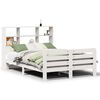 vidaXL Massivholzbett ohne Matratze Wei&szlig; 140x190 cm Kiefernholz