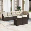 vidaXL Gartensofa-set Braun Poly-Rattan