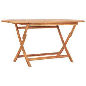 vidaXL Gartentisch Klappbar 160&times;80&times;75 cm Massivholz Teak