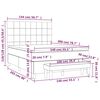 vidaXL Boxspringbett mit Matratze Dunkelgrau 140x200 cm Stoff