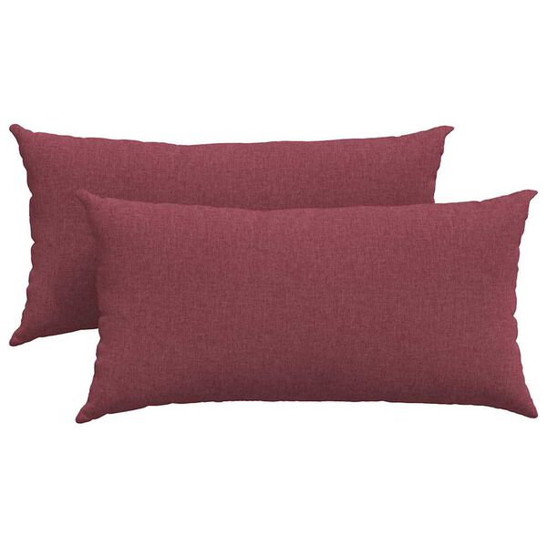 vidaXL Sofakissen 2 pcs Weinrot 80 x 40 cm Stoff
