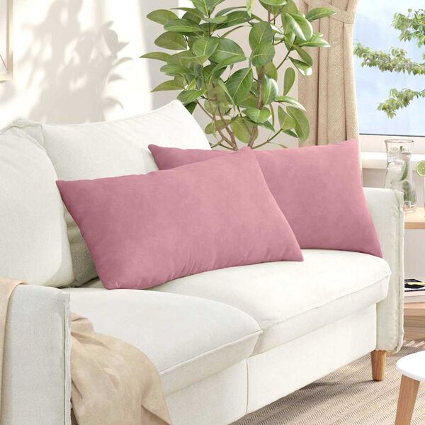 vidaXL Sofakissen 2 St&uuml;ck Rosa 80 x 40 cm Cordstoff