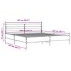 vidaXL Bettgestell Grau Sonoma 200x200 cm Holzwerkstoff und Metall