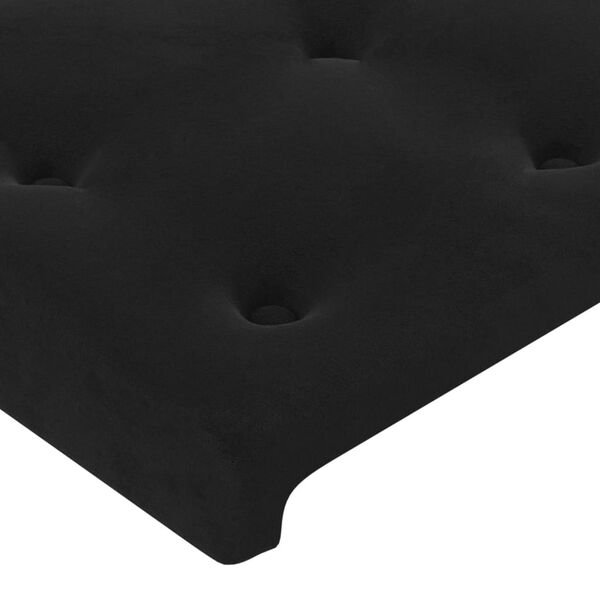 vidaXL Kopfteile Schwarz 144x5x78/88 cm Samt