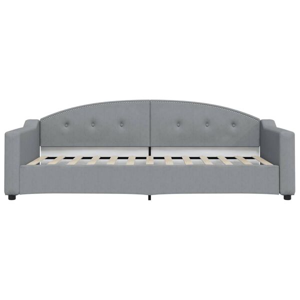 vidaXL Tagesbett mit Matratze Hellgrau 90x200 cm Stoff