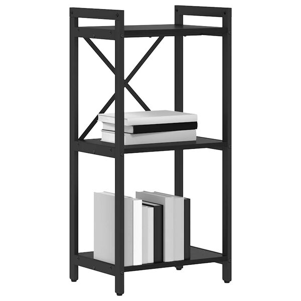 vidaXL B&uuml;cherregal Schwarz Eichen-Optik 40 x 30 x 85 cm Holzwerkstoff