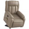 vidaXL Massagesessel mit Aufstehhilfe Elektrisch Cappuccino Kunstleder