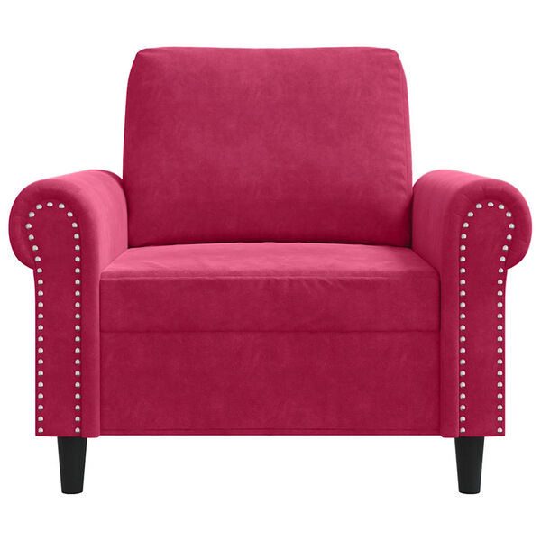 vidaXL Sessel Weinrot 60 cm Samt