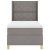 vidaXL Boxspringbett mit Matratze Taupe 140 x 200 cm Stoff