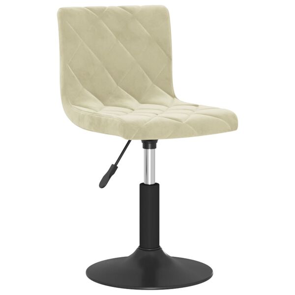 vidaXL Esszimmerst&uuml;hle 4 Stk. Drehbar Creme Samt