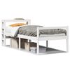 vidaXL Seniorenbett mit Kopfteil ohne Matratze Wei&szlig; 75x190 cm