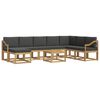 vidaXL Outdoor-Sofagarnitur 9 stk. Wei&szlig; und Anthrazit