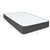 vidaXL Boxspringbett Dunkelgrau Stoff 140x200 cm