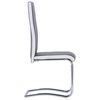 vidaXL Freischwinger 2 Stk. Grau Kunstleder