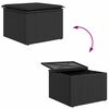 vidaXL Sofa Set mit Kissen mit Speicher 8 pcs Schwarz Poly-Rattan