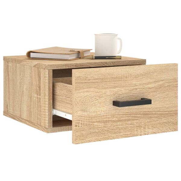 vidaXL Wand-Nachttisch Sonoma-Eiche 35x35x20 cm