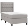 vidaXL Boxspringbett mit Matratze Hellgrau 80x200 cm Stoff